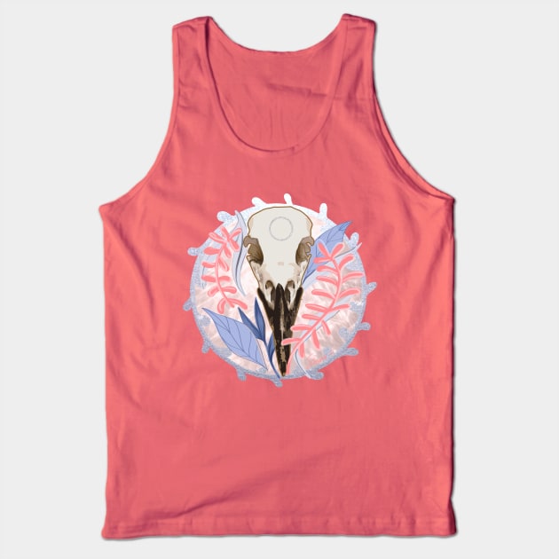 Bird Skull Wreath Tank Top by Sierra Snipes Studio